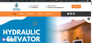 Jahal Enterprise Website homepage Screenshot